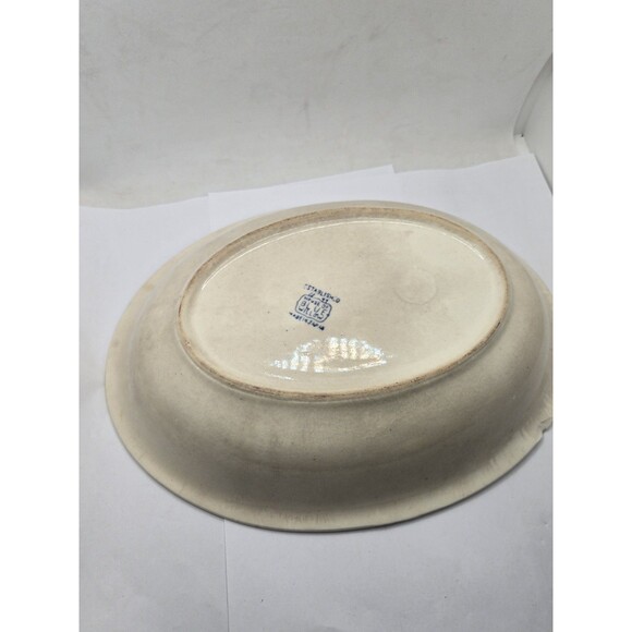 Antique Blue Willow Oval Veg. Serving Bowl 10 Inch, Japan Chip - Picture 11 of 15